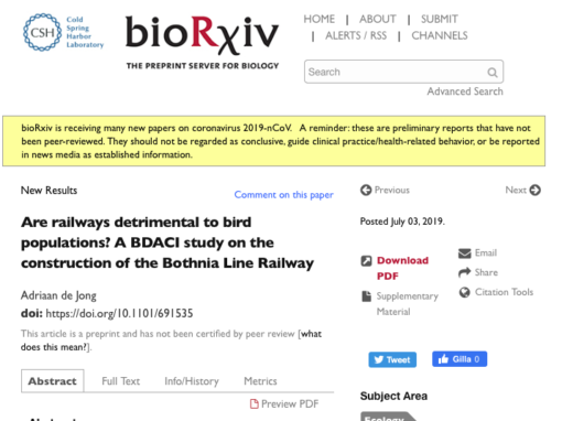 Are railways detrimental to bird populations?